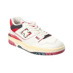 New Balance 550 Leather Sneaker, Red